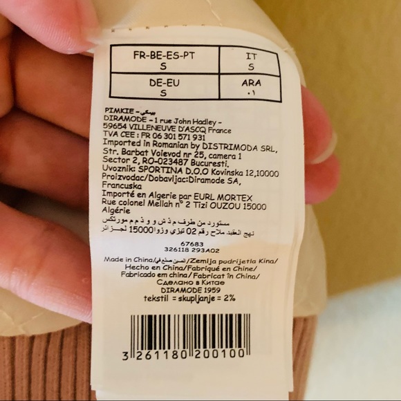 NWOT RARE - Pimkie - Rose Colored Satin Bomber Jacket - Sz. S - Picture 9 of 11